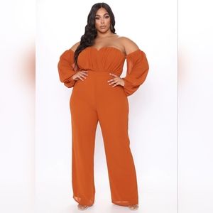 Orange, plus size jumpsuit, fashion Nova suppliers